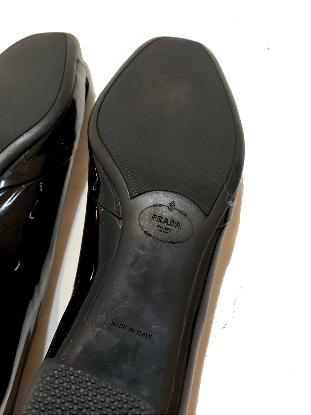 Prada Black Patent Leather Square-Toe shoes - Picture 7 of 7